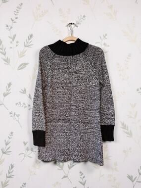 Victor Alfaro Glemaud Sweater Womens Large Black White Wool Blend Tunic